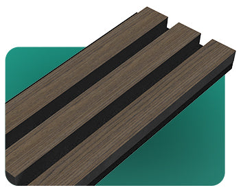 American Dark Walnut Acoustic Slat Wood Wall Panel with Black Felt