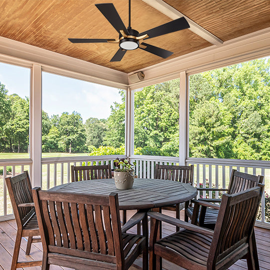 Wireless outdoor ceiling fan with light for outside patio