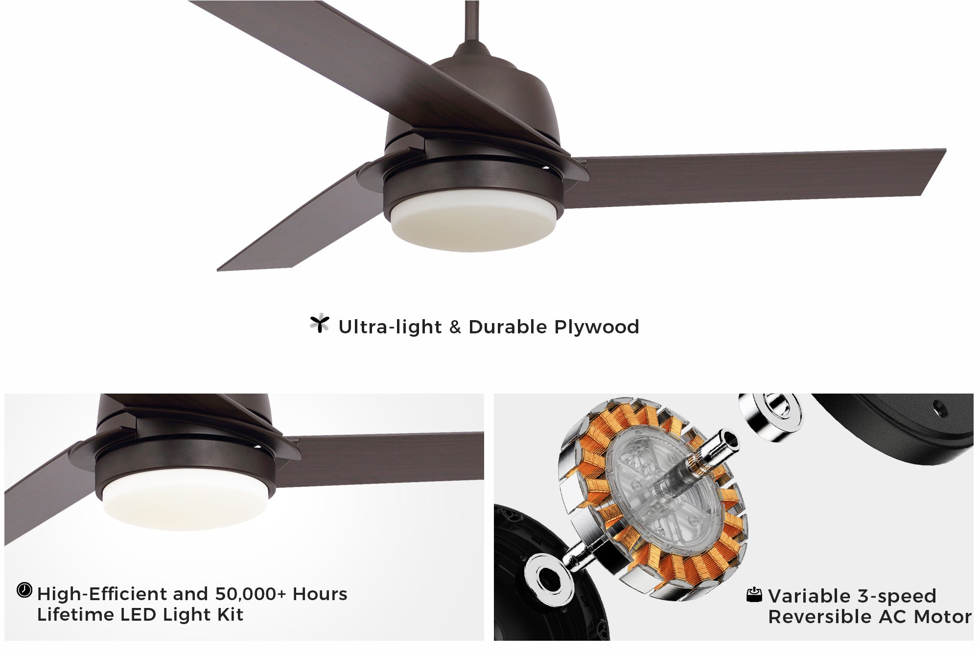 Carro-Smafan-Addison-52''-10-speed-Ceiling-Fan-with-Remote-and-Reversible-Fan-Blades-brilliant-upscale-design-good-Reliable-Finest-Material
