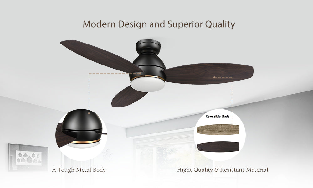 Carro-Smafan-Bretton-48''-low-profile-Smart-Ceiling-Fan-with-remote