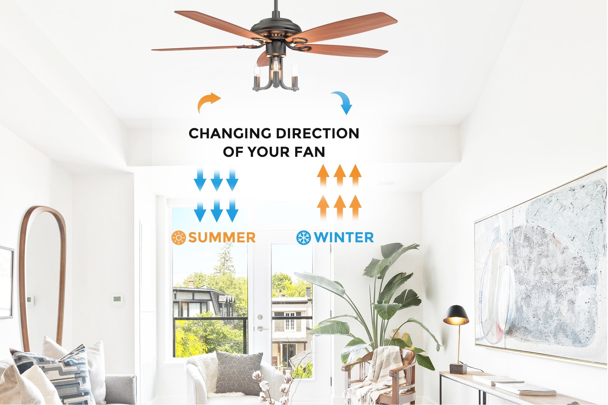 Carro-Smafan-Bryson-52''Ceiling-Fan-with-Remote-and-Reversible-Fan-Blades--work-with-10-speed-DC-Motor-Reversible-Season-Mode