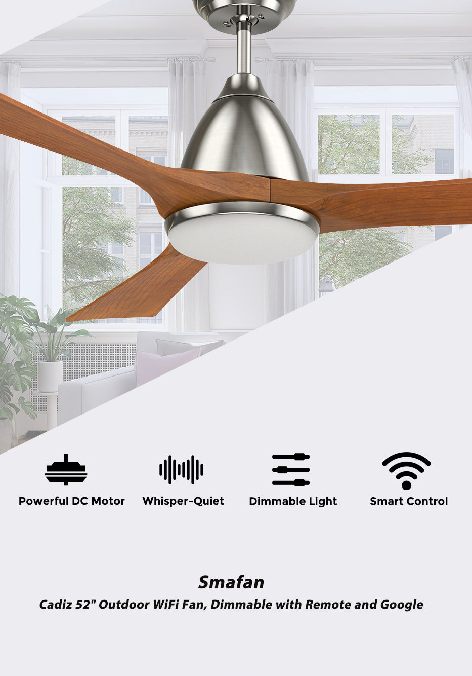 Carro-Smafan-Cadiz-52''-Smart-Ceiling-Fan-with-Dimmable-LED-Light-Kit-Remote-Control.