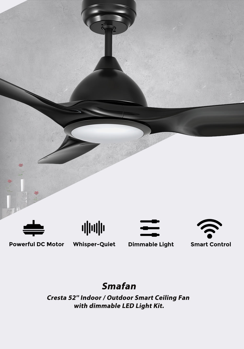 Carro-Smafan-Cresta-52”-Indoor-and-Outdoor-Ceiling-Fan-Controlled-by-Remote-and-Smart-APP.