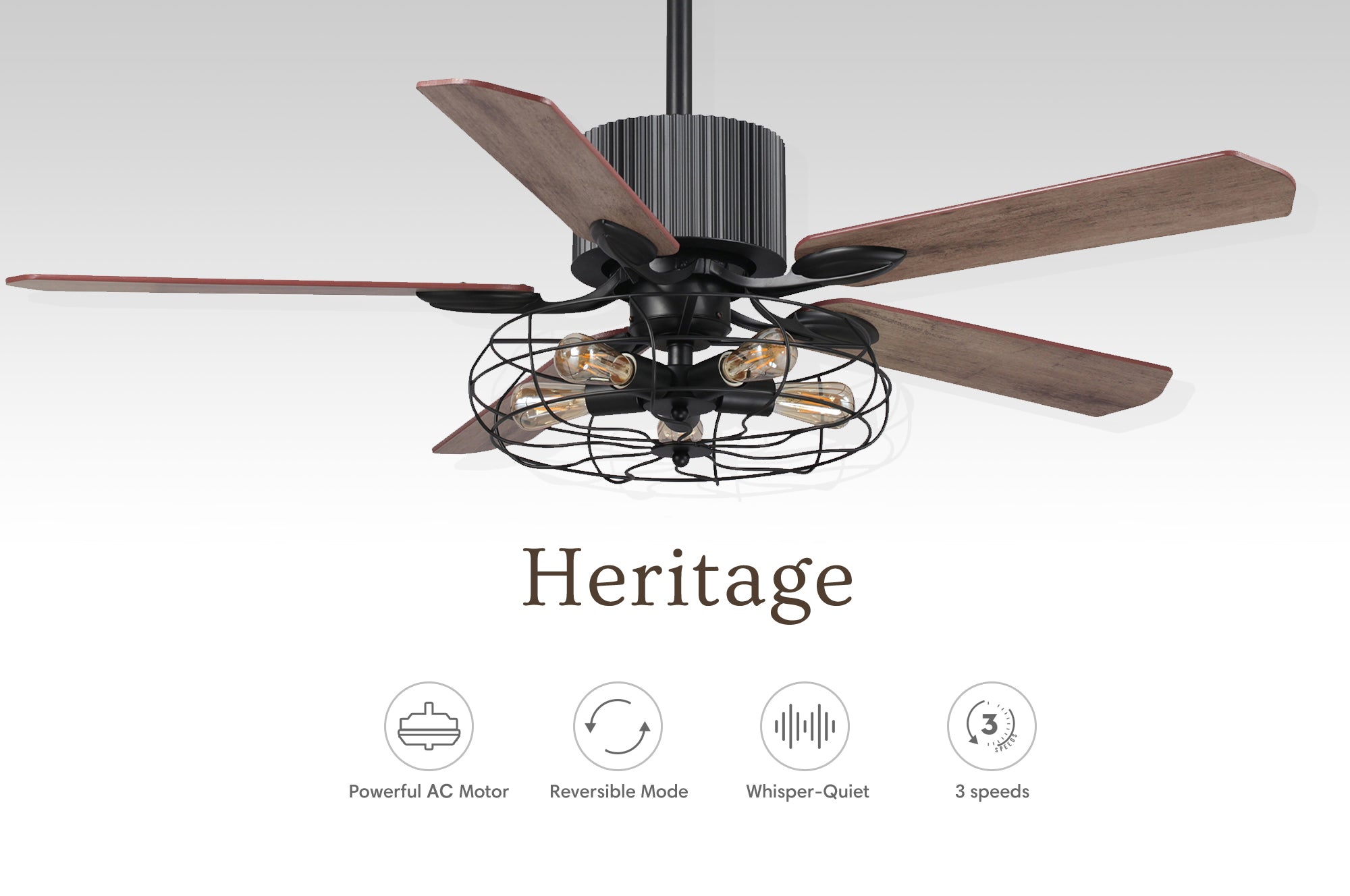 Carro-Smafan-Heritage-52''-Smart-Ceiling-Fan-with-Dimmable-LED-Light-Kit