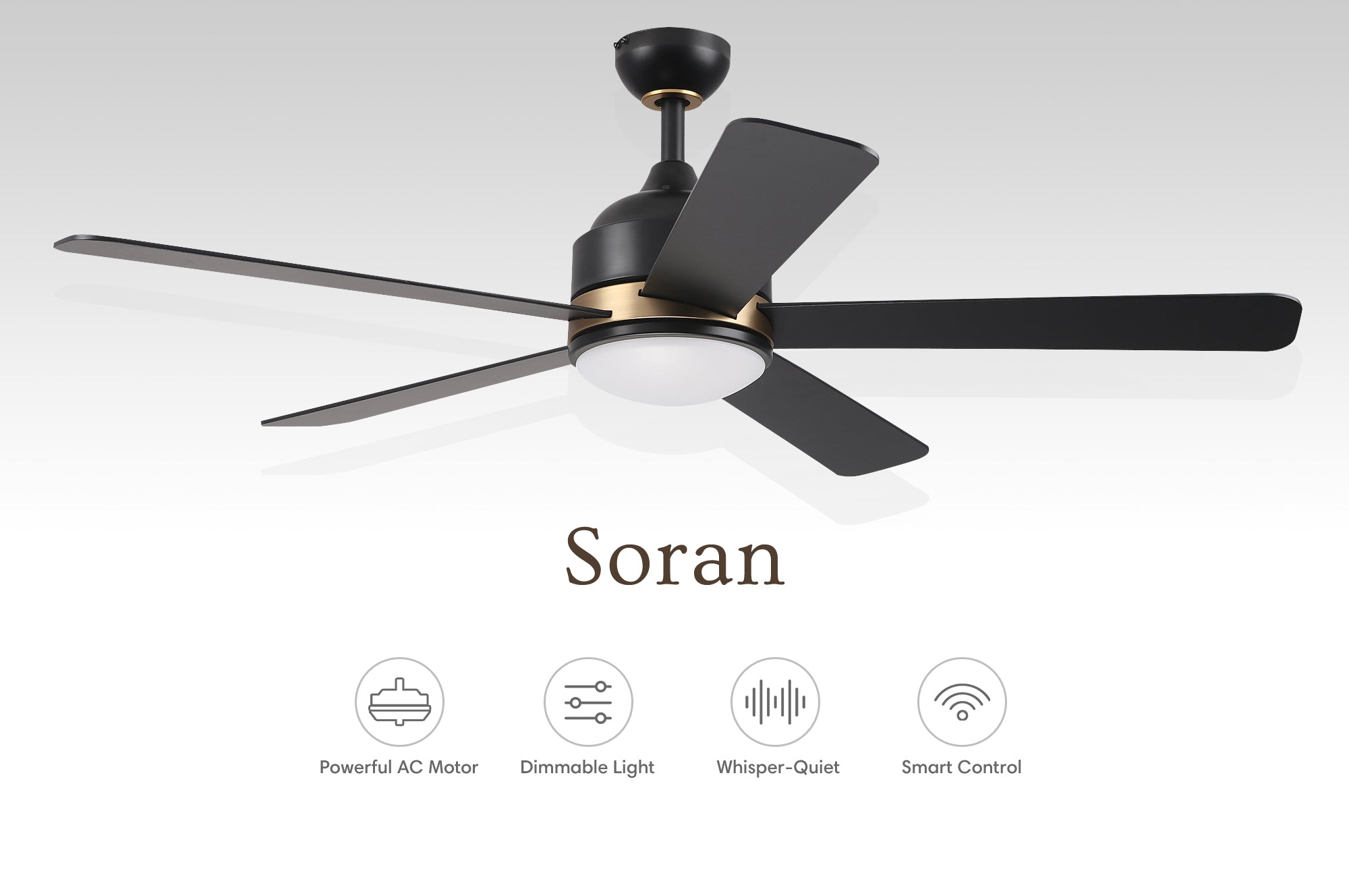 Carro-Smafan-Soran-52”-Wifi-Ceiling-Fan-Drop-mount-Or-Hugger-mount-Installation-available