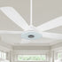 Carro Home Striker 56 inch 5-Blade Smart Ceiling Fan with LED Light Kit & Remote - White Case and pure white Fan Blades. 