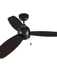 Striking and natural dark wood finish on the fan blades. Enhances the Carro Tesoro pull chain ceiling fan's overall aesthetic with a touch of warmth and sophistication. 