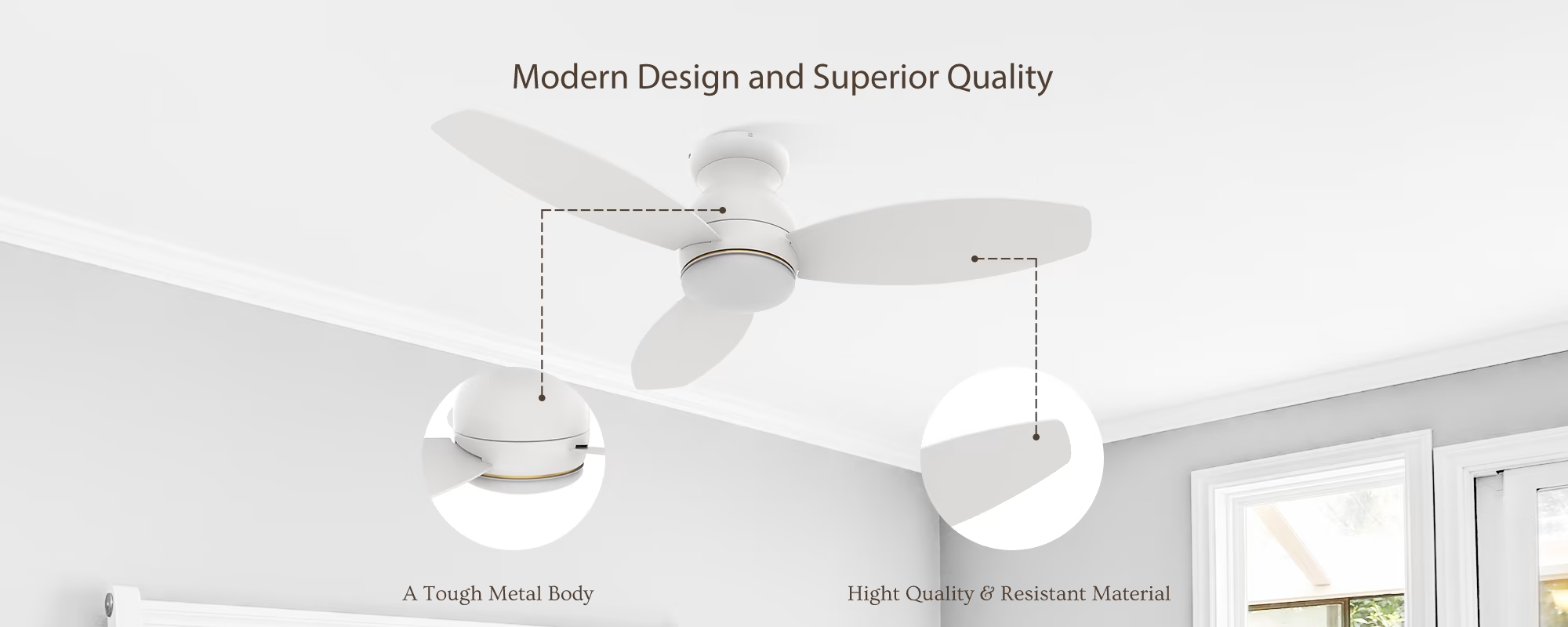 Carro-Smafan-Trendsetter-52-WIFI-Ceiling-Fan-with-Remote-low-profile-brilliant-upscale-design-good-Reliable-Finest-Material