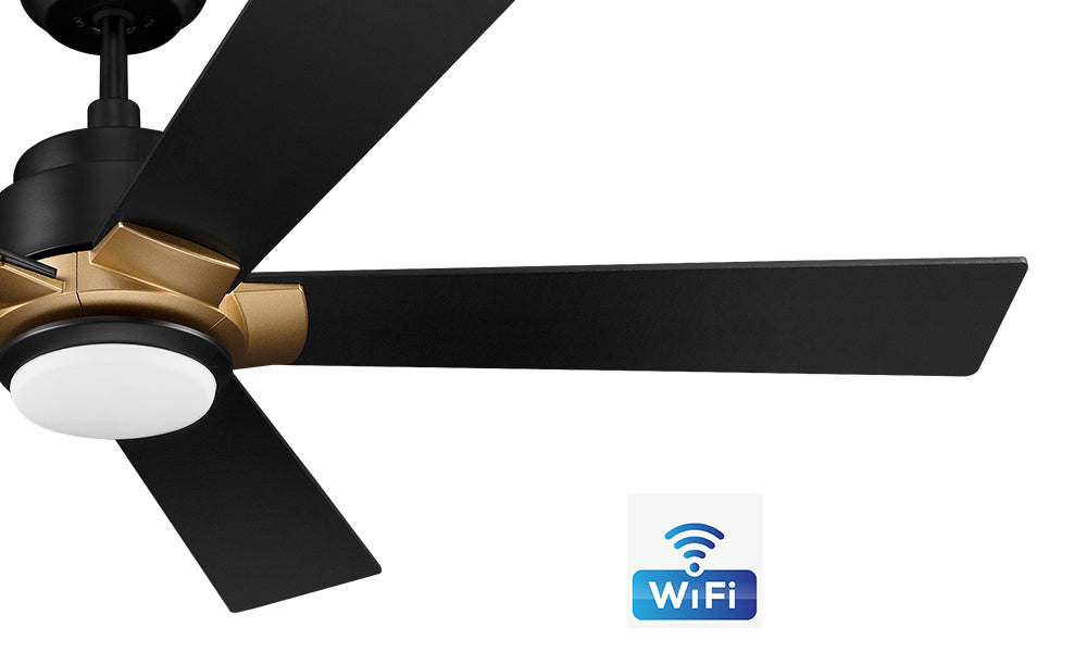 Carro-Smafan-smart-ceiling-fans-with-light-black-and-gold-WiFi-connect