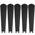 Wilkes 52 inch 5-Blade Smart Ceiling Fan Blades in modern Black