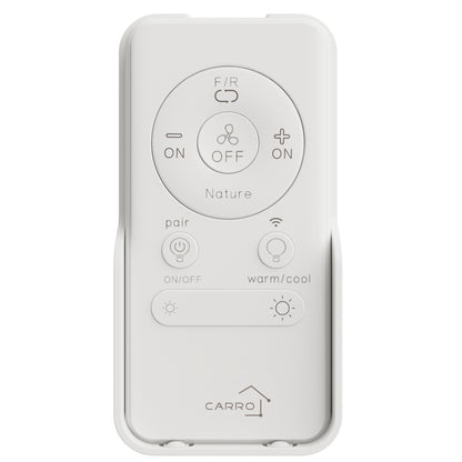Carro Smafan white remote for DC motor smart ceiling fan with LED light