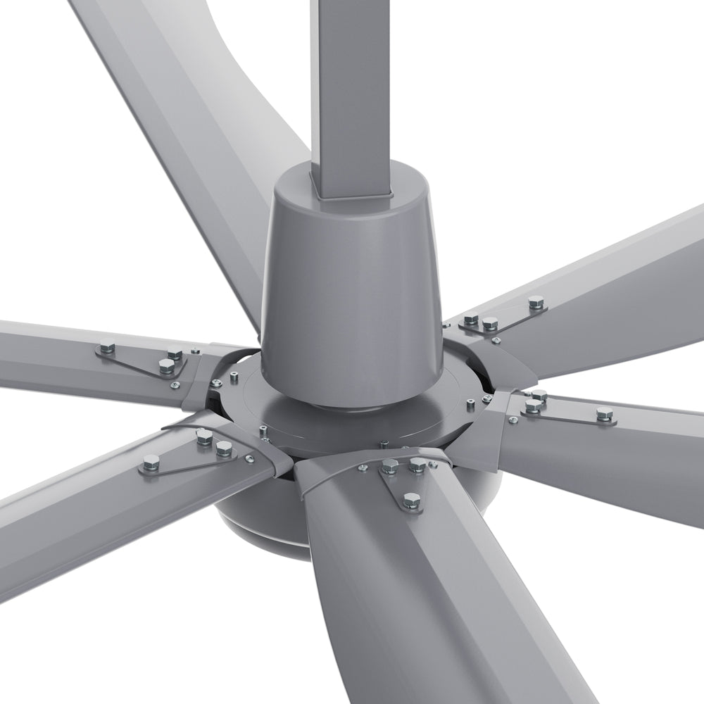 Close-up view of the 10ft industrial fan&