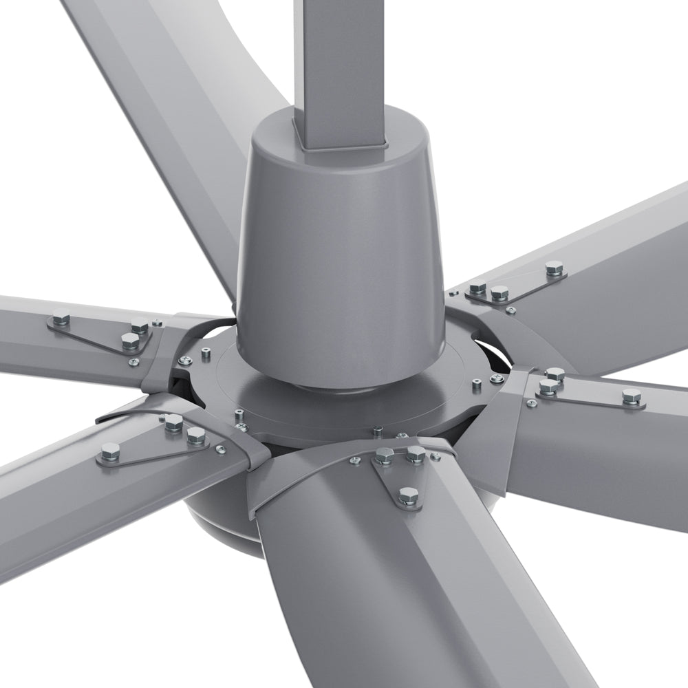Close-up view of the 8ft industrial fan&