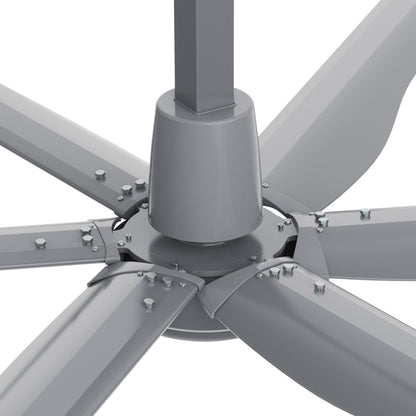 Close-up view of the 8ft industrial fan&