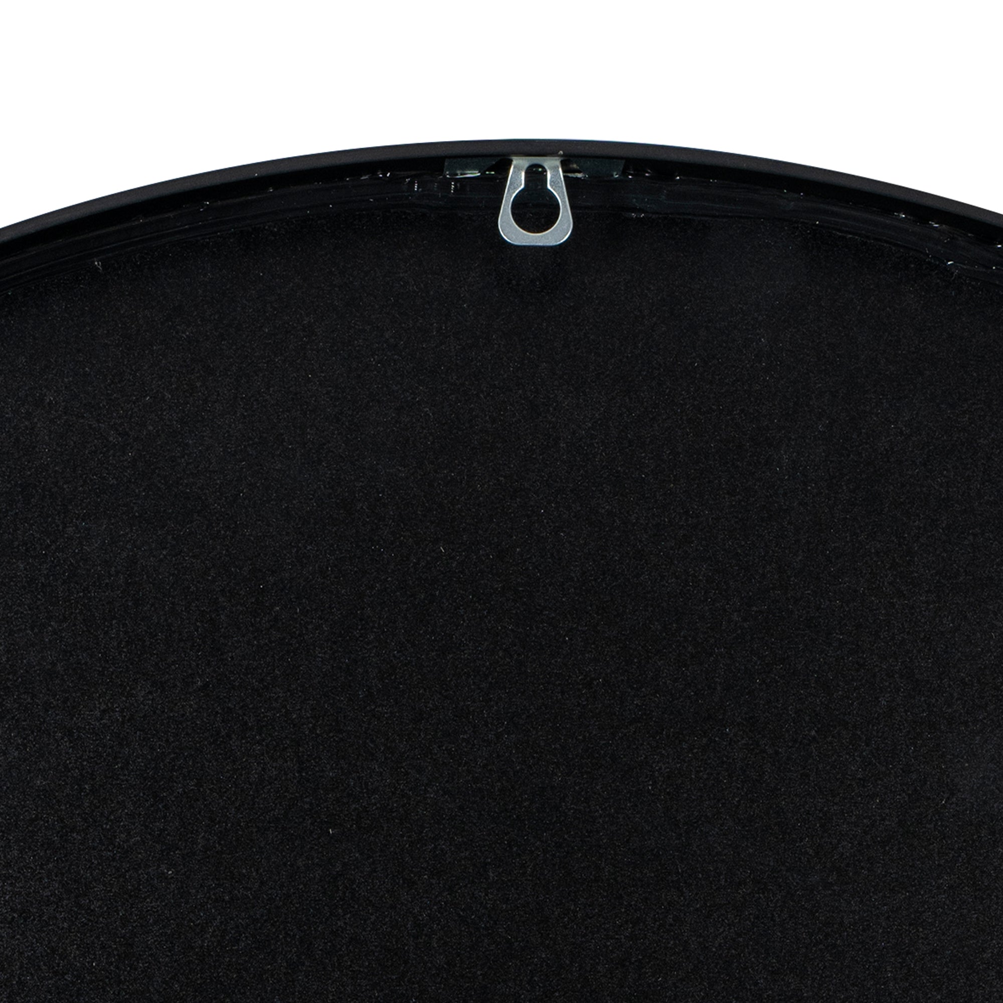 The back of the framed embroidery Wall art's hanging ring detail.