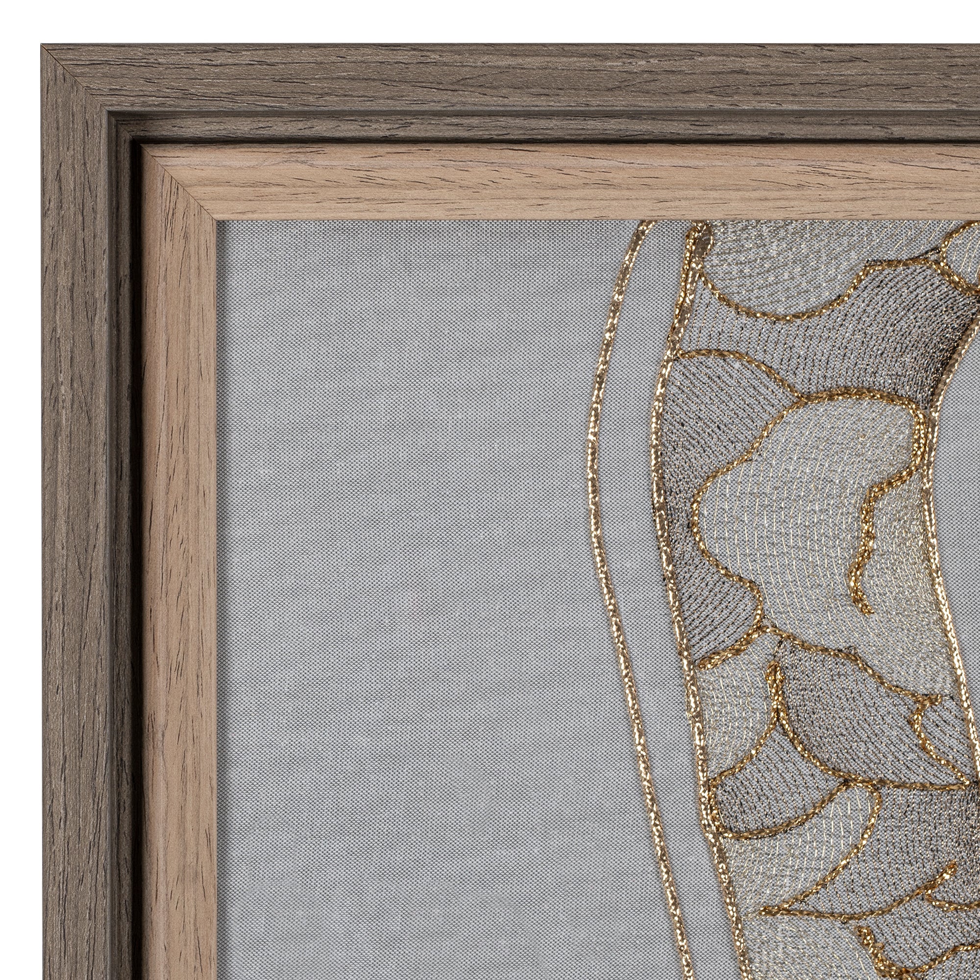 Tis embroidery artwork with high-quality wooden frame.