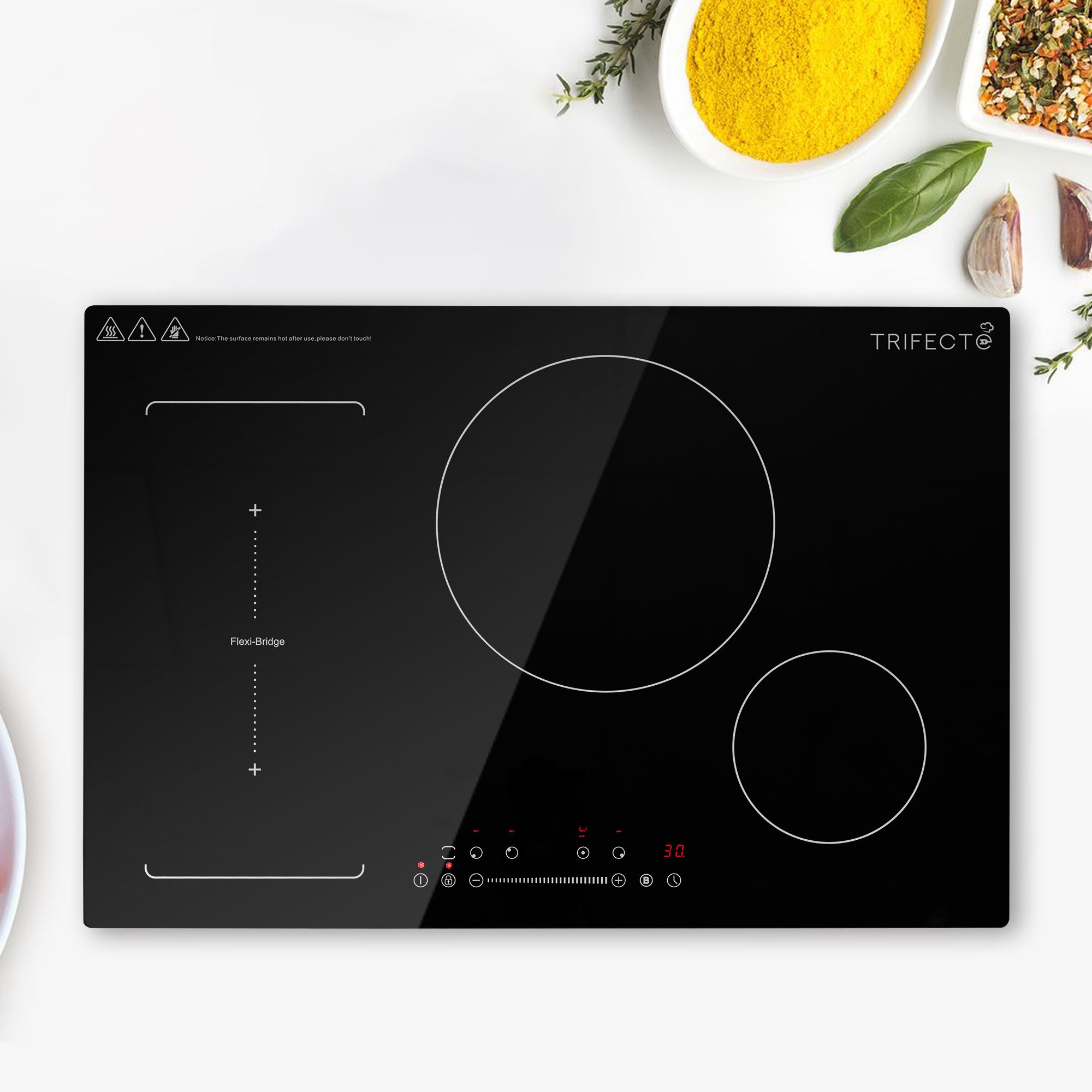 30 in best black induction stove with 4 elements