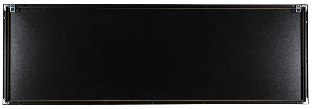 The back detail of the framed embroidery artwork.