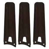 Set of three replacement ceiling fan blades in dark wood color, compatible with the Innovator 52- and 56-inch smart 3-blade ceiling fan model. Each blade has a rounded tip and precision mounting holes for secure installation.