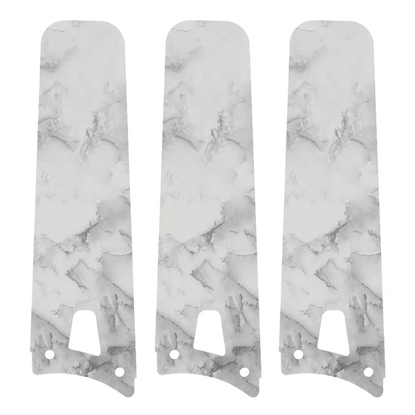 Set of three replacement ceiling fan blades in white color, compatible with the Innovator 52- and 56-inch smart 3-blade ceiling fan model. Each blade has a rounded tip and precision mounting holes for secure installation.