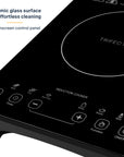 11inch best portable induction cooktop's surface is made of ceramic glass 