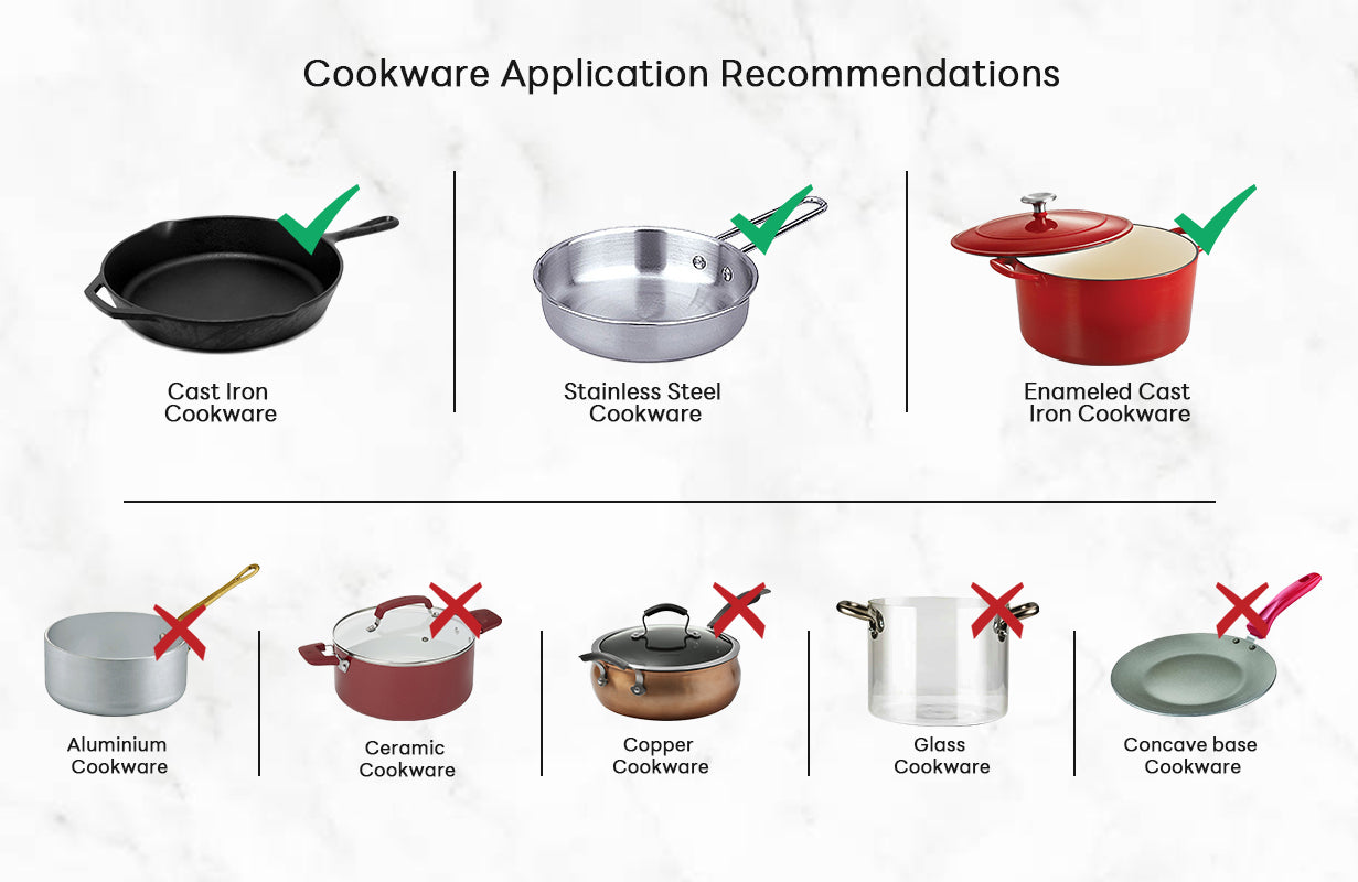 induction cooktop compatible cookware application