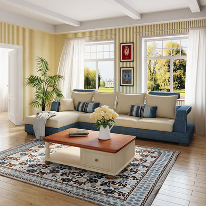 Luxury American Oak Acoustic Slat Wood Wall Panels with Gray Felt in a modern living room, enhancing acoustics and bringing a natural wood texture to the space.