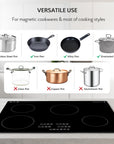 this 30in induction cooktop is suitable for magnetic cookwares & most of cooking styles