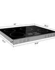 the dimension information about the cooktop ranges with induction 