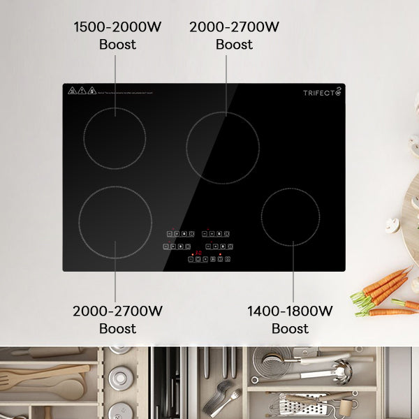 4 elements 30in cooktop has power boost mode, which can catch the maximum power for a short period of time and help you save more time 