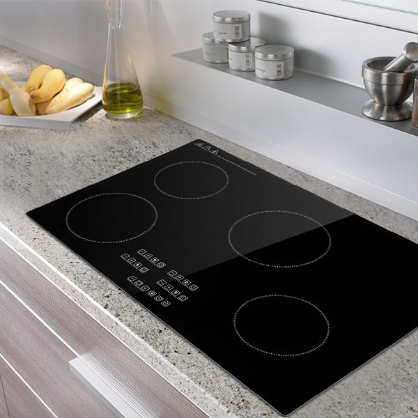 30inch induction cooktop's surface is made of black Ceramic Glass, which is easy to clean