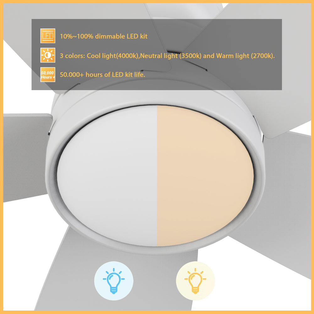 Includes integrated 4000K LED light kit with warm light and cool light, it offers lower energy consumption and a longer life span. 