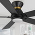 Carro Aspen 52 inch flush mount outdoor ceiling fan with light designed with a remote and wall switch. 