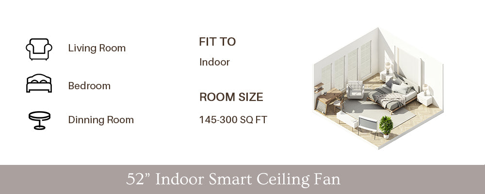 Smafan-52-inch-Flush-mount-indoor-Smart-Ceiling-Fan-with-LED-Light