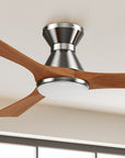 Carro Antrim 52 inch smart ceiling fan with light designs with silver finish, use elegant solid wood blades and has an integrated 4000K LED daylight. 