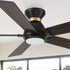 Carro Aspen 52 inch flush mount outdoor ceiling fan with light designed with a silent DC motor. 