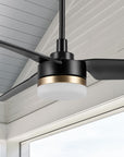 With a downrod, this Attis outdoor ceiling fan with 3 blades can be angled mounted in your patio. 