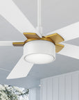 Carro Brescia 52 inch smart ceiling fan with White finish, elegant Plywood blades and integrated 4000K LED cool light. 