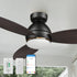 Carro Bretton 48 inch smart outdoor ceiling fan with light designed with dark wood finish, elegant plywood blades and integrated 4000K LED daylight. 