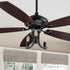 Carro Bryson 52 inch ceiling fan design with black finish, use elegant Plywood blades and compatible with LED bulb(Not included). 