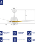 Bryza 44 inch Remote Ceiling Fan with Light Kit