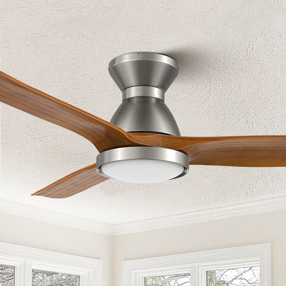 With a modern design and remote control available, this Colmar 52-inch low profile ceiling fan is outstanding for your living area. #color_silver