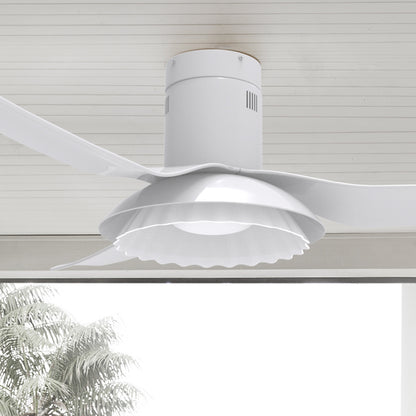 Smafan Daisy 52 inch flush mount smart ceiling fan with 3 blades and a 52-inch blade sweep has a charming blossoming flower appearance. 