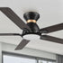 Smafan Essex 52 inch flush mount smart ceiling fans with light design with dark wood finish, use elegant plywood blades, glass shade and has an integrated 4000K LED daylight. 