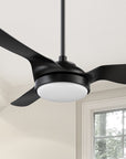 The Falkirk 52 inch smart ceiling fan with light design with Black finish, very strong ABS blades and an integrated 4000K LED cool light. 