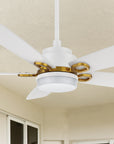  Carro Havre 52 inch smart ceiling fan designed with White finish, elegant Plywood blades and integrated 4000K LED cool light.