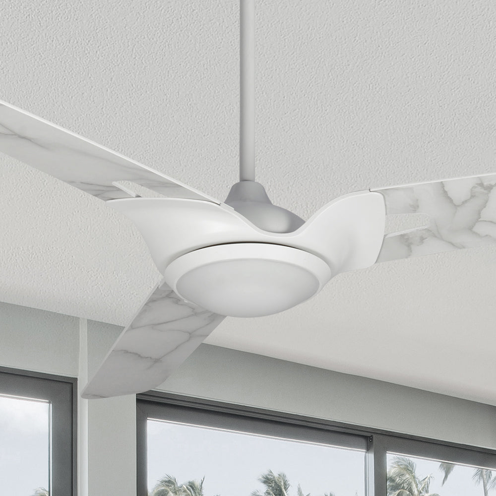 Smafan Innovator 52 inch smart ceiling fan with dimmable LED kit with 3 light settings, 10-speed whisper-quiet DC motor. 
