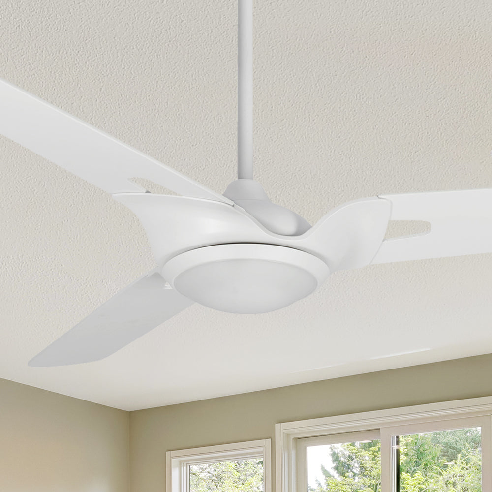 Smafan Innovator 52 inch smart ceiling fan with dimmable LED kit with 3 light settings, 10-speed whisper-quiet DC motor. 