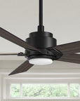Carro Kalmar 60 inch remote control ceiling fan design with a wood finish, elegant Plywood blades and an integrated 4000K LED cool light. 