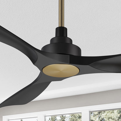 Smafan Carro Kilmory 52 inch ceiling fan with black and gold finish, strong ABS blades. Features Remote control to set fan preferences. 